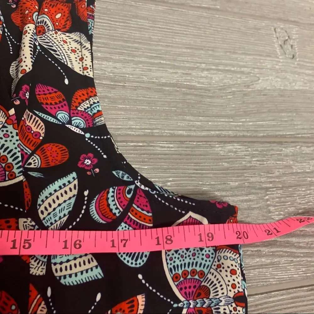 NWT Tommy Hilfiger butterfly print tie neck top